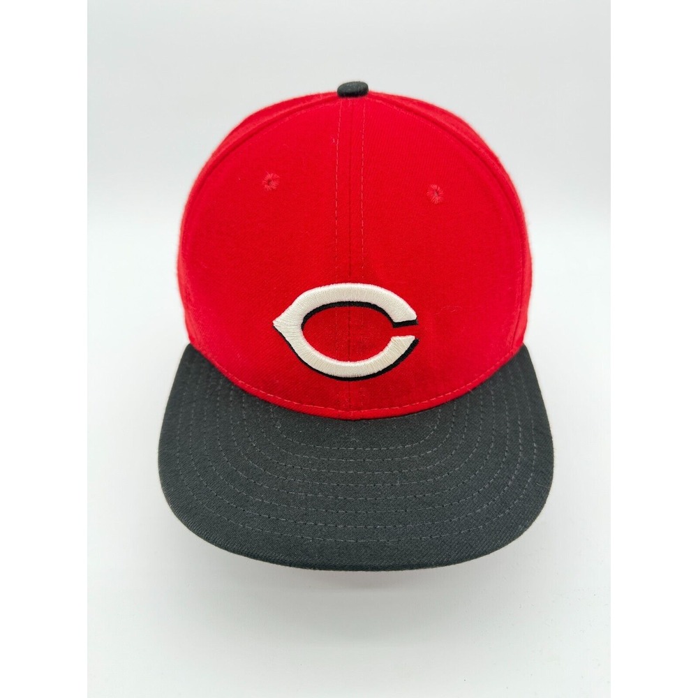 New‎ Era 59FIFTY Cincinnati Reds Baseball Cap Hat 8 Black Red Made in USA MLB